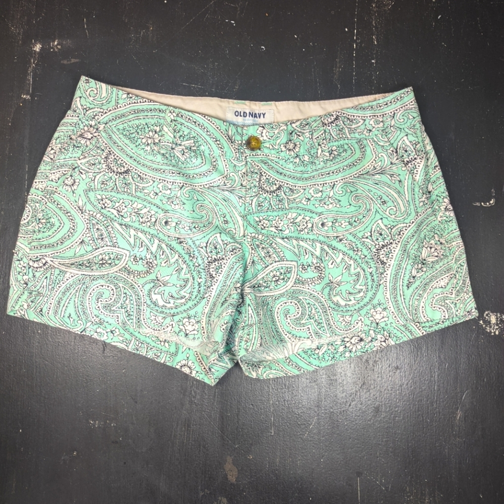 Old Navy paisley mint shorts Sz 4